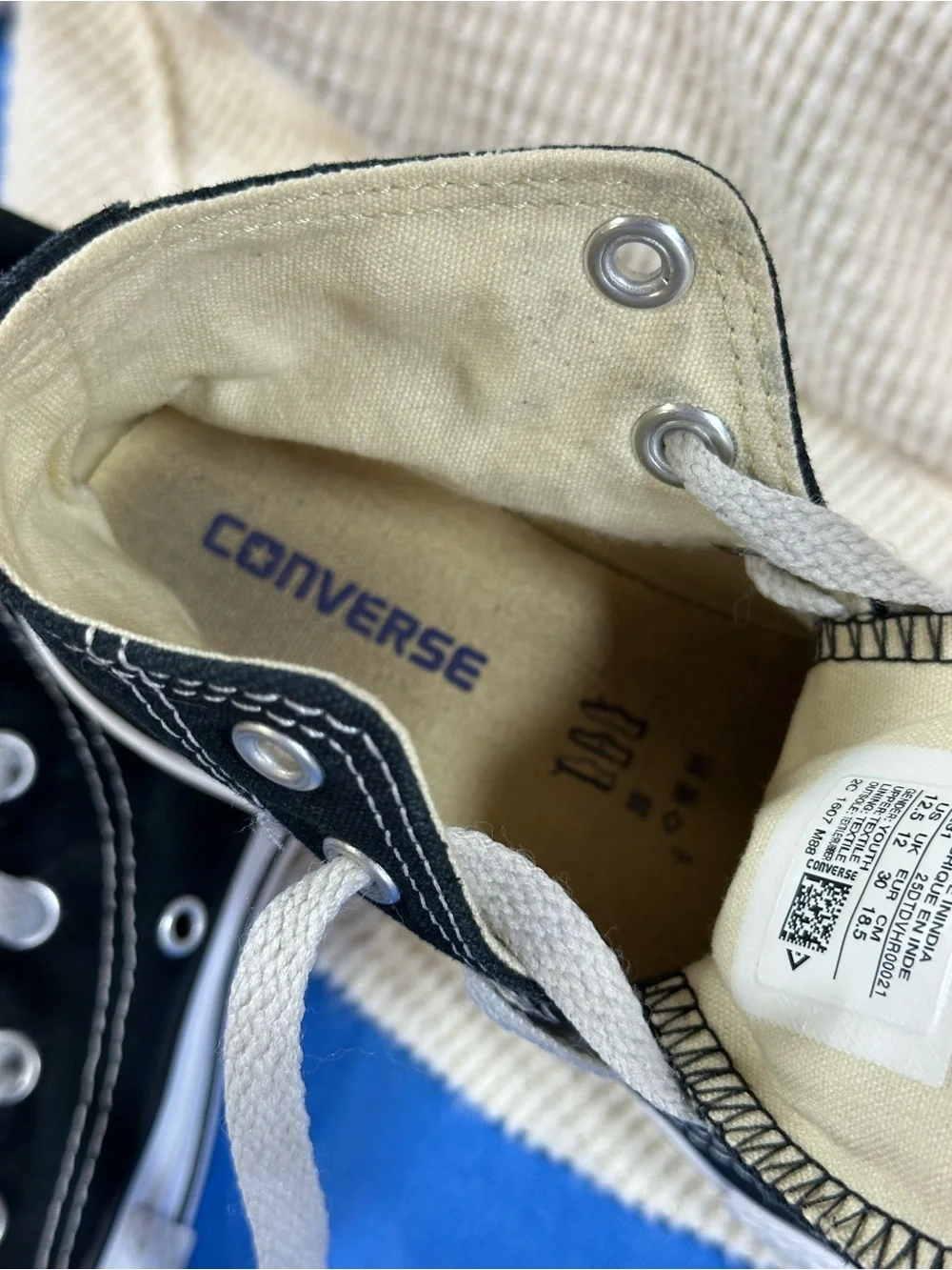 Converse Chuck Taylor All Star High Top Black White Timeless Youth Size 12.5 EUC